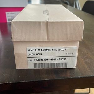 JustFab Flat Sandals Gold